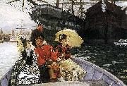 James Tissot Portsmouth Dockyard oil painting on canvas